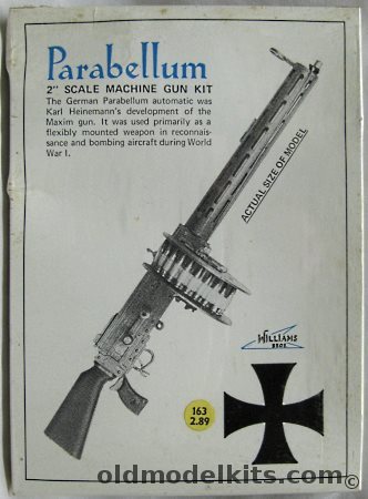 Williams Brothers 1/6 German Parabellum Machine Gun for Large Scale RC Aircraft, 163-298 plastic model kit